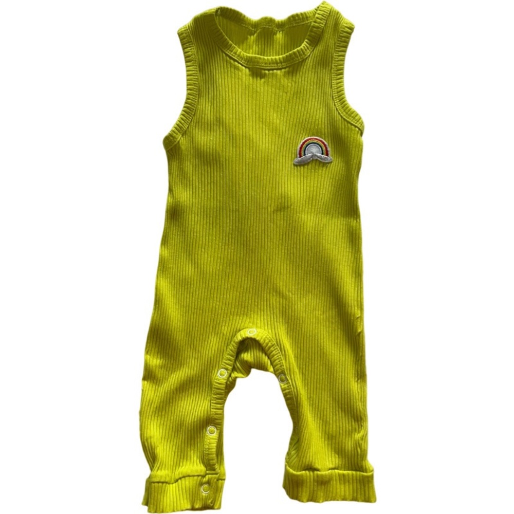 Neon Green rainbow romper size 9-12 months